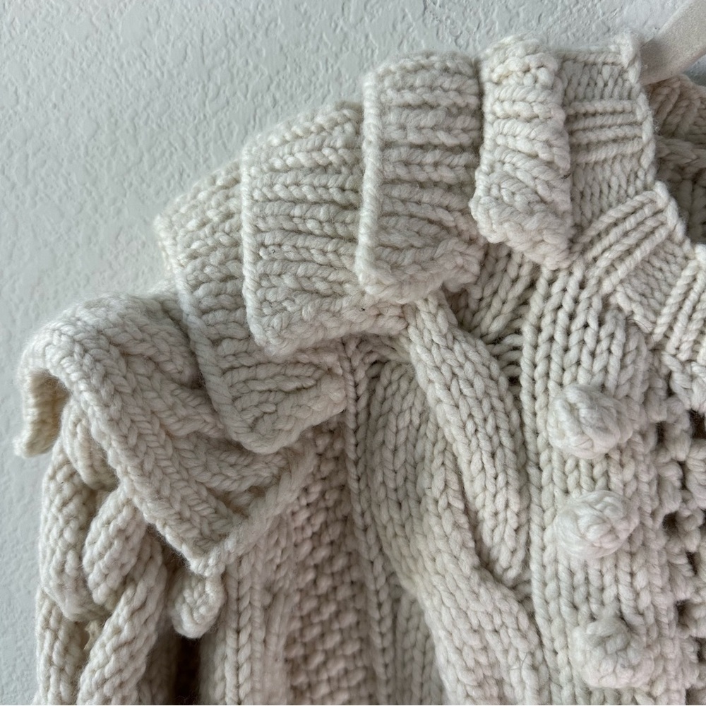 ULLA JOHNSON Verena Wool Cream Jumper Sweater Pullover SZ PS XS/S - Picture 6 of 9